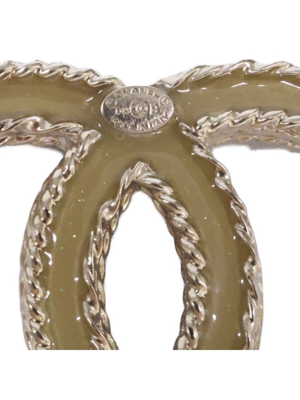Chanel CC Logo Rhinestone Brooch - Picture 8 of 9